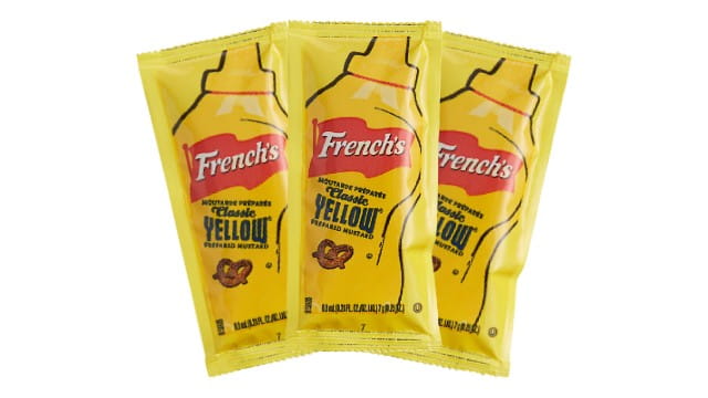  French's paquets de moutarde jaune classique 