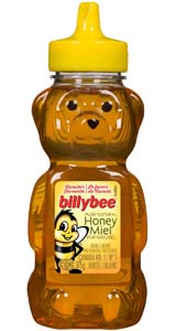 Billy Bee Liquid White Honey Bear Bottle Club House For Chefs Virginia brand 100% pure honey. billy bee liquid white honey bear