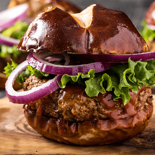Wild Whiskey Burger with Lentil and Mushrooms with Cattlemens Chipotle BBQ Sauce - Recipe
