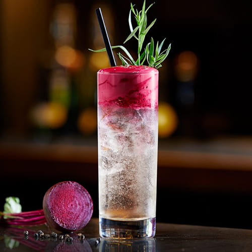 Sangre Del Toro Beet and Black Pepper Espuma Topped Gin and Tonic - Recipe