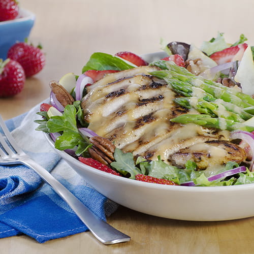 Summer Salad w Chicken and Strawberry and Asparagus - Recipe