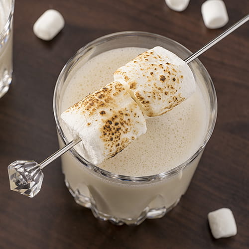 Coconut Pineapple Eggnog with Toasted Marshmallow and Bourbon - Recipe