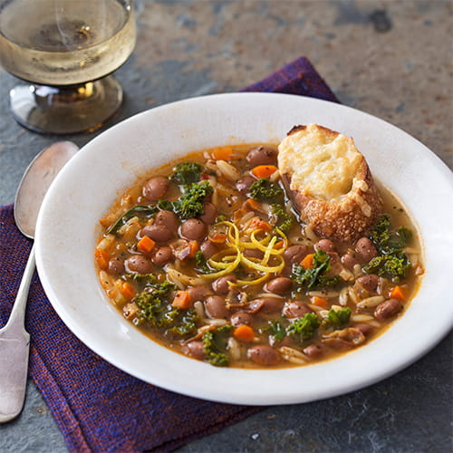 Cranberry Bean Sage and Orzo Soup - Recipe