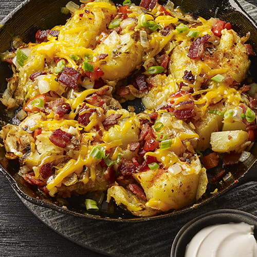Grilled and Loaded Smashed Potatoes - Recipe