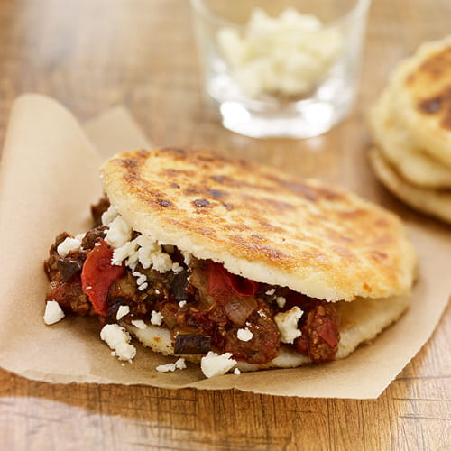 South American Arepas with Easy Greek Moussaka - Recipe