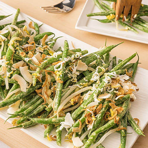 French Green Beans with Coconut Green Curry - Recipe