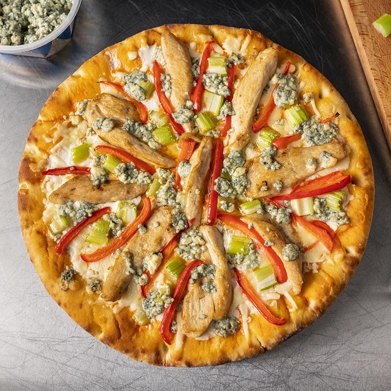 Blue Cheese Buffalo Pizza Club House for Chefs