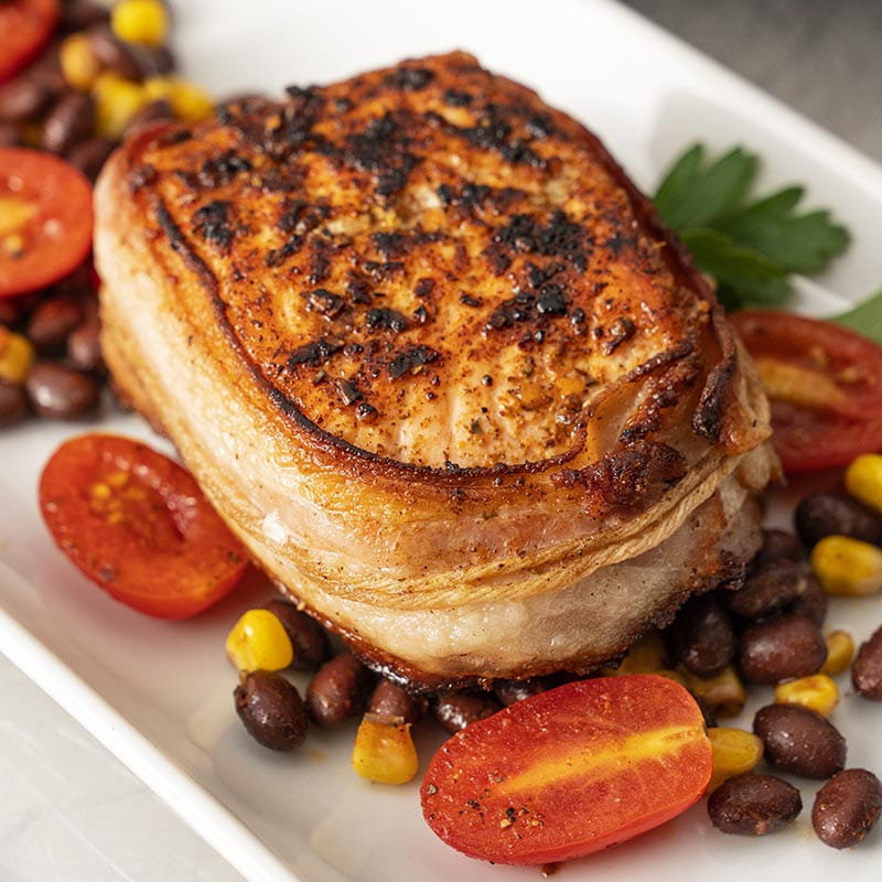 Grilled Bacon Wrapped Salmon Steaks | Club House for Chefs