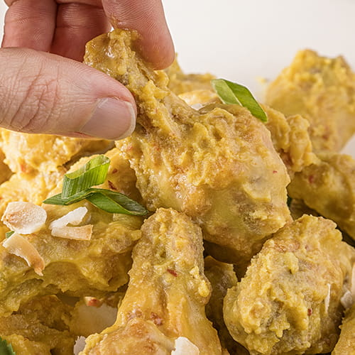 Green Curry Pressure Cooked Chicken Wings - Recipe
