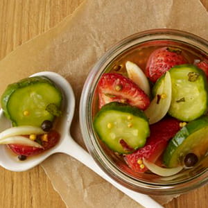 Smoky Sweet Pickles with Strawberries - Recipe