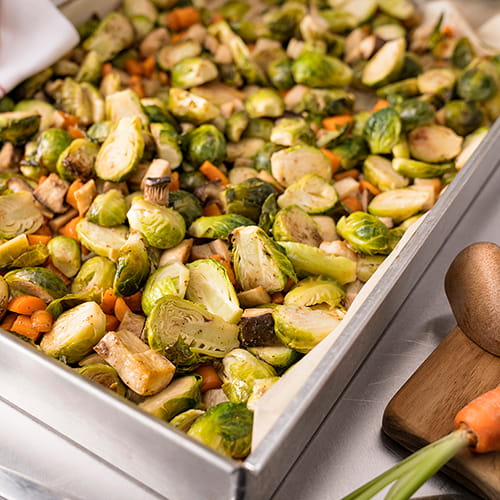 Roasted Brussels Sprout and Carrots with Garam Masala - Recipe