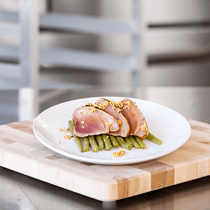 A La Plancha BC Albacore Tuna with Pickled Beans and Sweet Mustard - Recipe