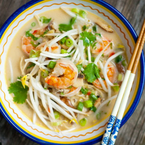Thai Coconut Noodle Soup with Shrimp - Recipe