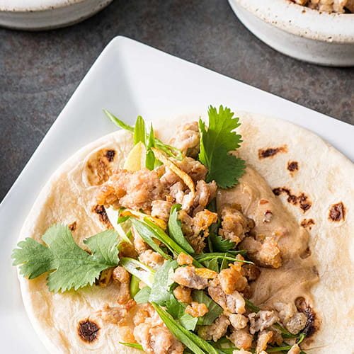 Thai Peanut Chicken Tortilla Wraps - Recipe