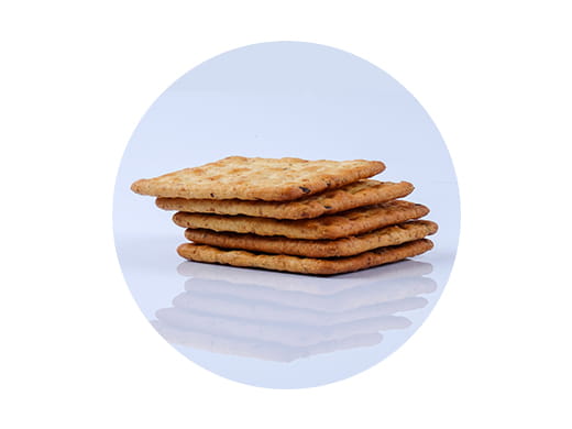 Crackers stacked
