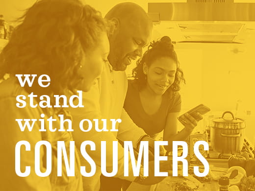 We Stand With Our Consumers