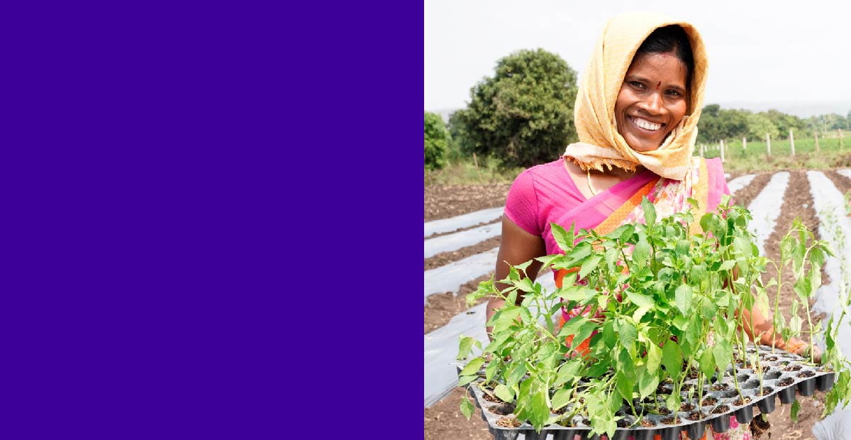 Grown for Good water conservation; photo of female farmer