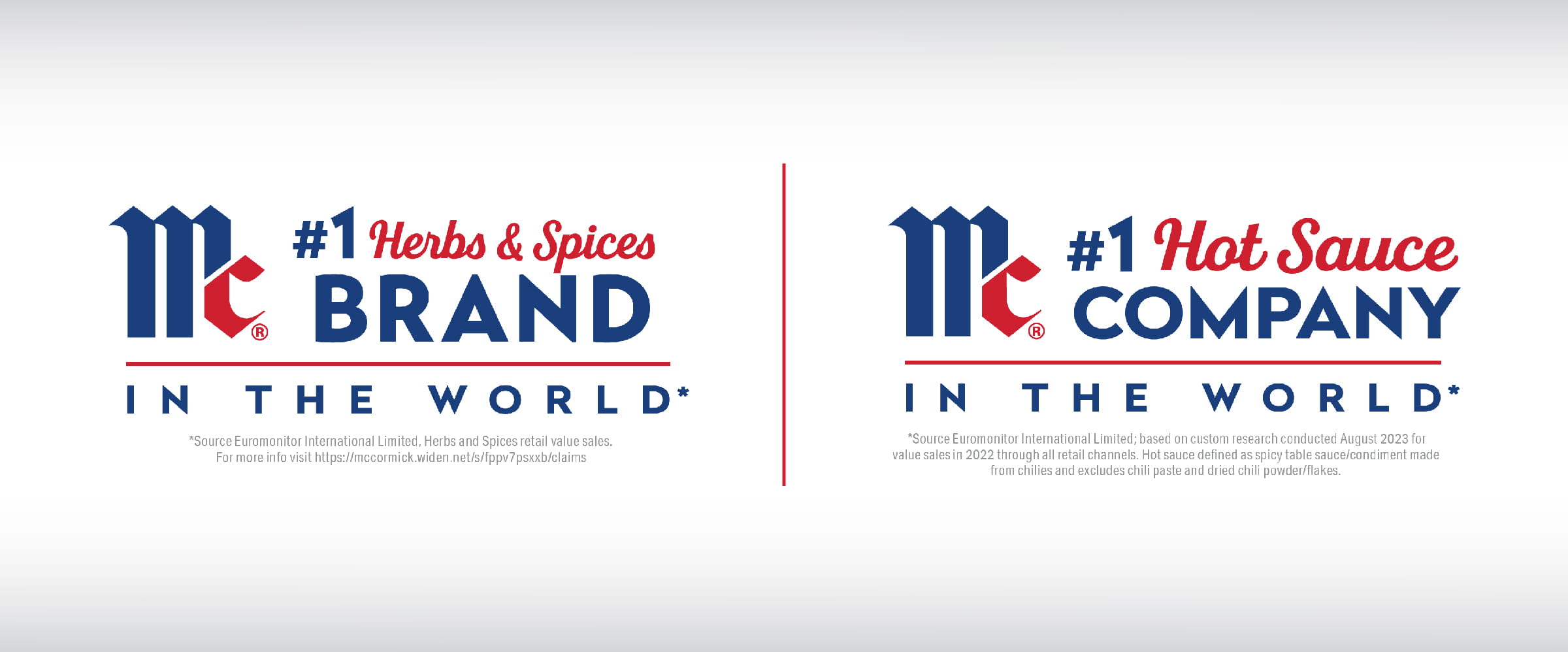 McCormick is the #1 herbs and spices brand in the world / McCormick is the #1 hot sauce company in the world