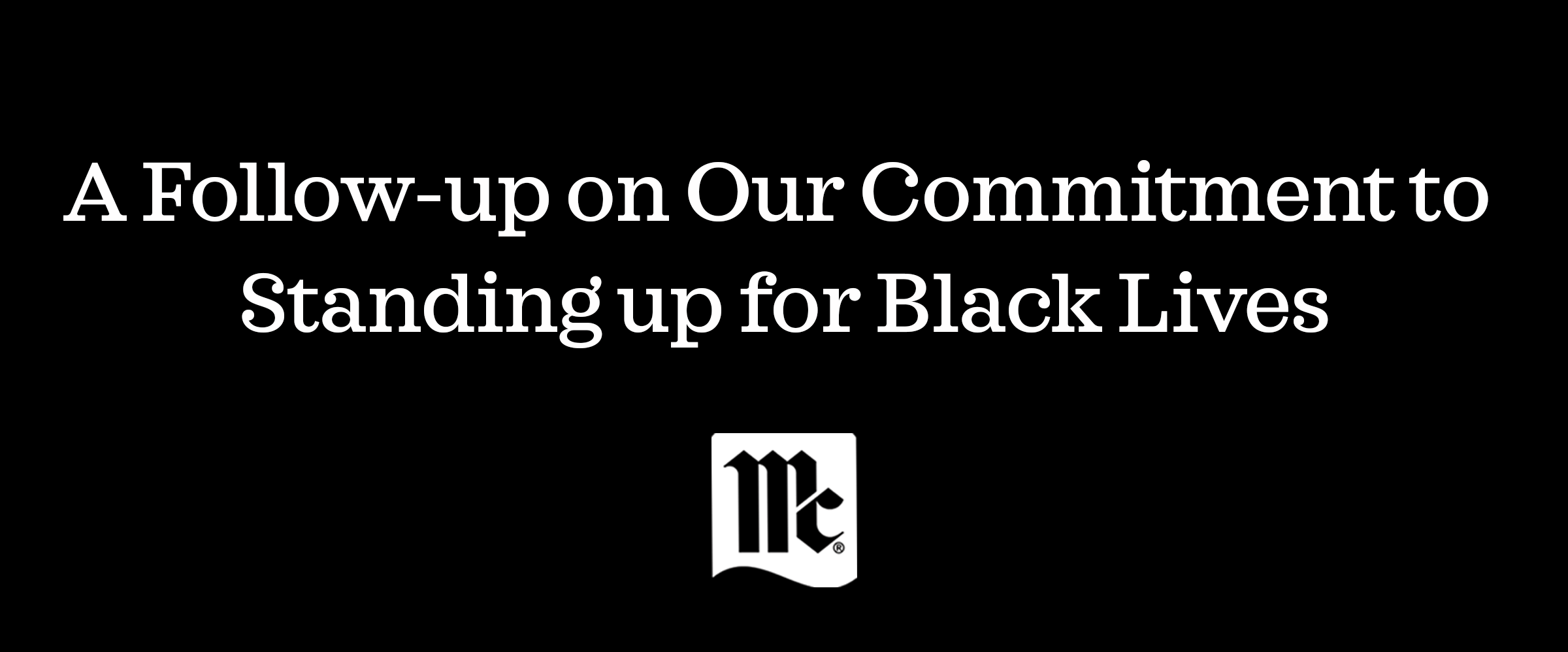 McCormick & Company Support for Black Lives; Diversity and Inclusion; D&I; corporate giving