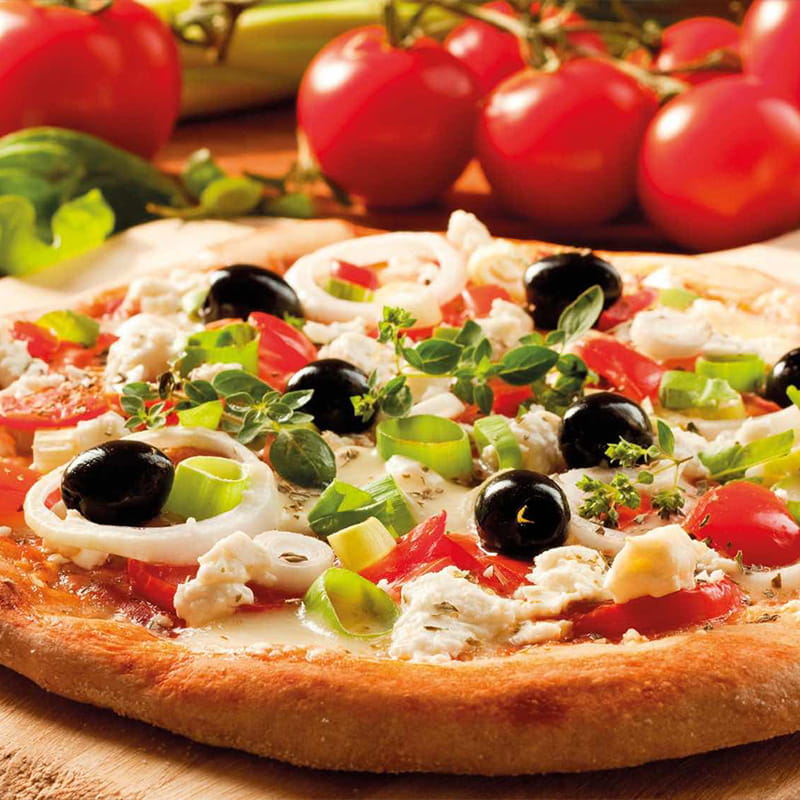 Piza com Tomate-cereja e Mozzarella