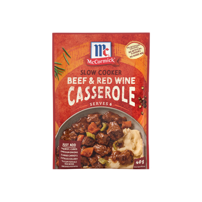 Slow Cooker Beef & Red Wine Casserole Recipe Slow Cooker Recipes McCormick Australia