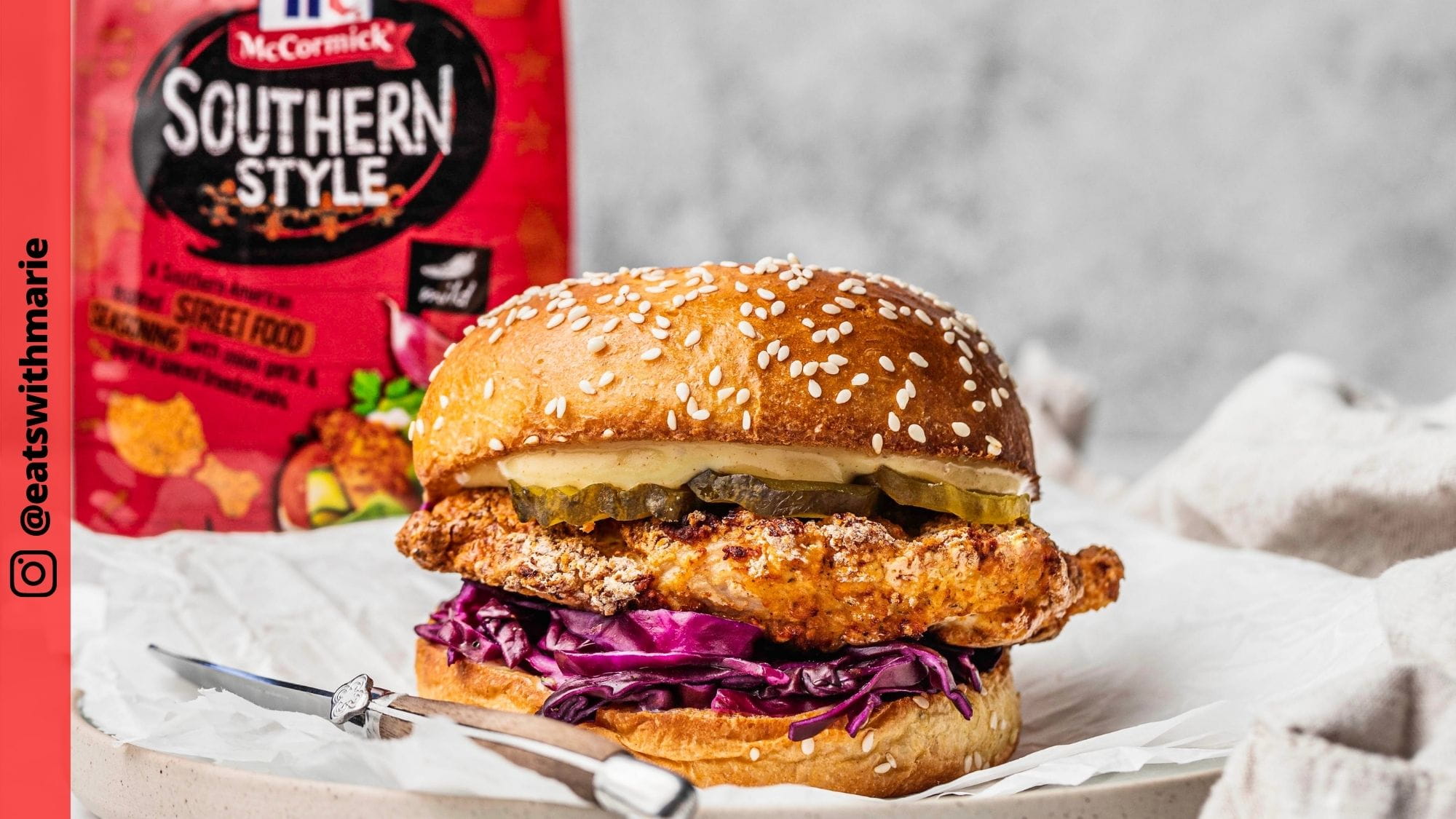 Air Fryer Southern Style Chicken Burger