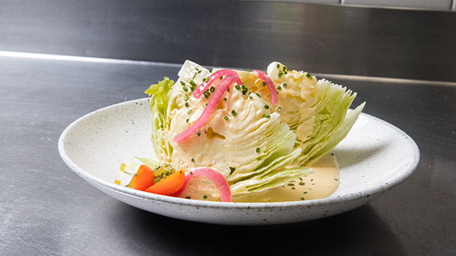 Wedge Salad with Creamy Mango Habanero Dressing
