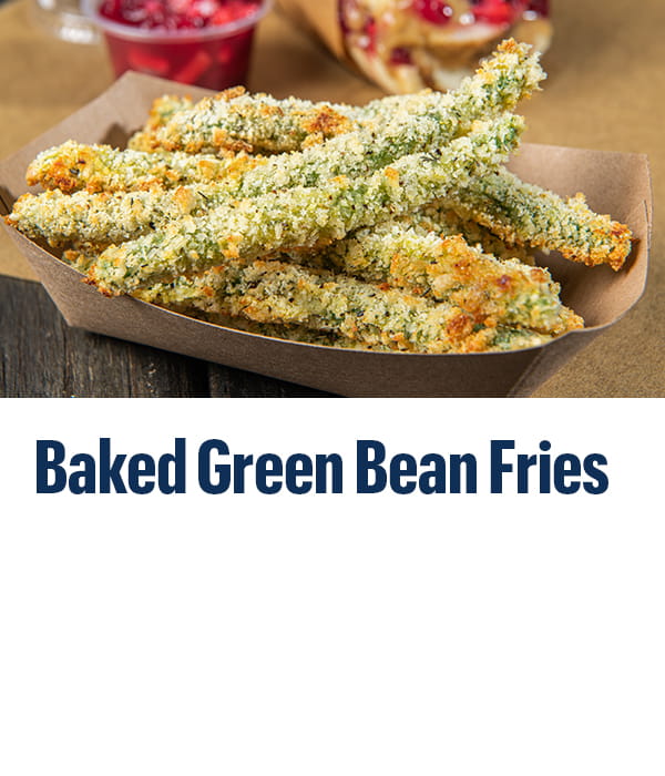 Baked green bean fries