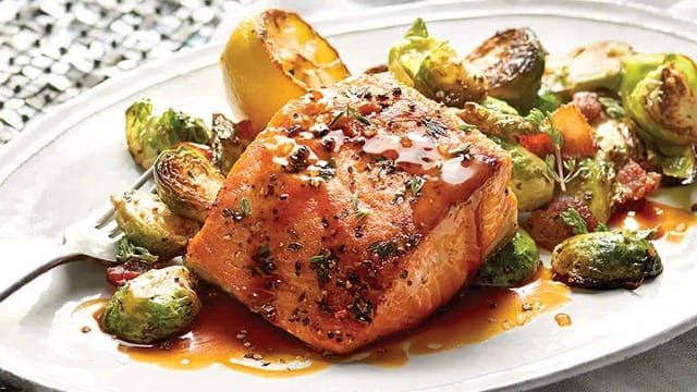 Glazed Salmon with Tangy Gold BBQ Sauce
