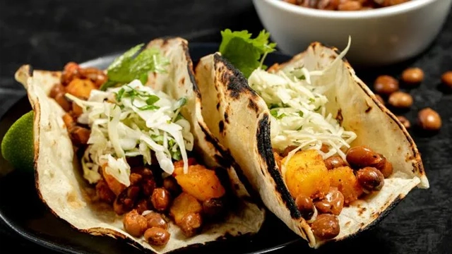 Pigeon Pea Tacos Al Pastor With Coconut Lime Slaw