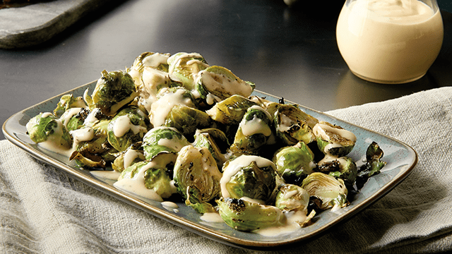 Brussels Sprouts with Dijon Cream Sauce
