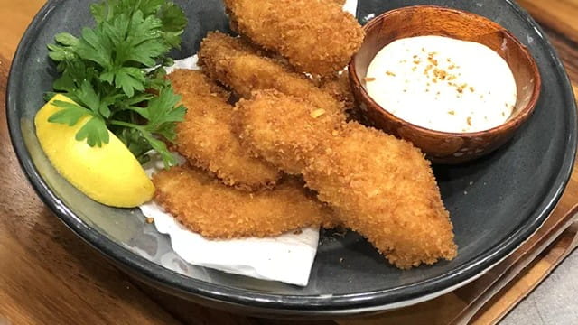 Fried Rockfish Bites With Seafood Aioli