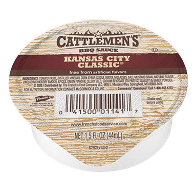 Cattlemen's Cattlemen's Kansas City Classic BBQ Sauce Dip Cup