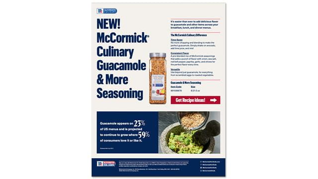 New McCormick Culinary Guacamole Seasoning Rebate