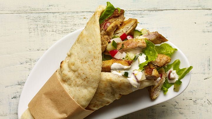 Shawarma Wrap with Cucumber Relish - McCormick For Chefs®