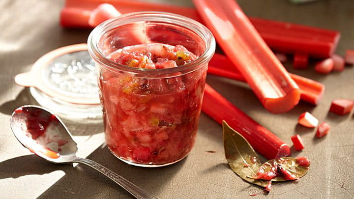 Chipotle Strawberry Rhubarb Chutney