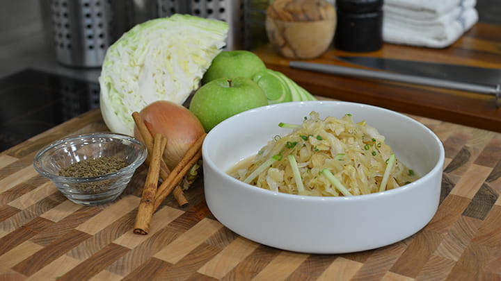 Cider Braised Cabbage and Apples