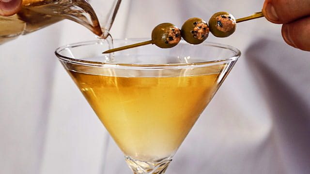 Black Pepper Infused Dirty Martini