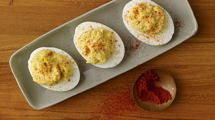 Deviled Eggs with Smoked Creole Mustard