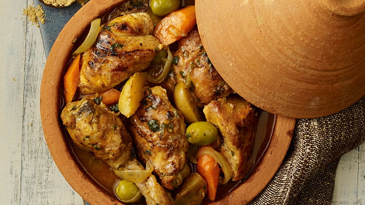 Spiced Chicken Tagine with Preserved Lemon and Olives