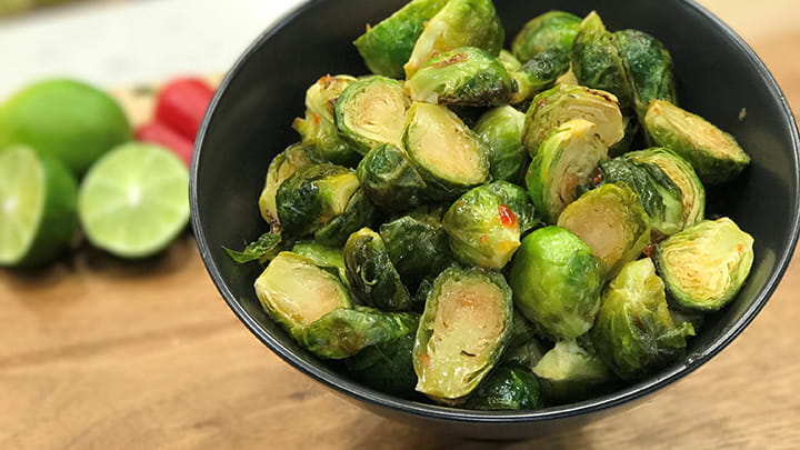 Thai Sweet Chili Roasted Brussels Sprouts
