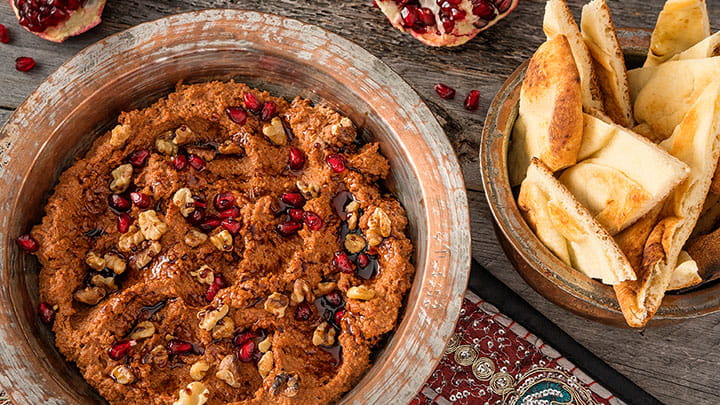 Toasted Walnut Dip with Pomegranate Molasses