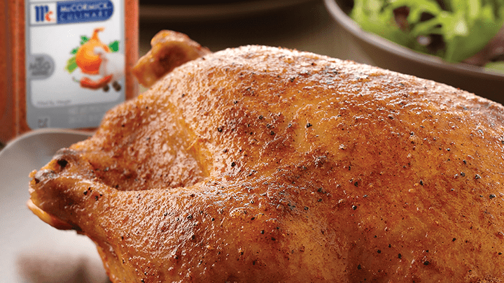 Buttermilk Brined & Roasted Rotisserie Chicken | McCormick For Chefs®