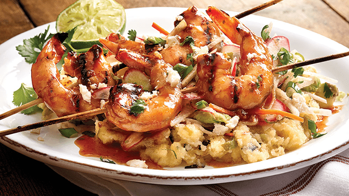 Grilled Tequila Chipotle BBQ Shrimp