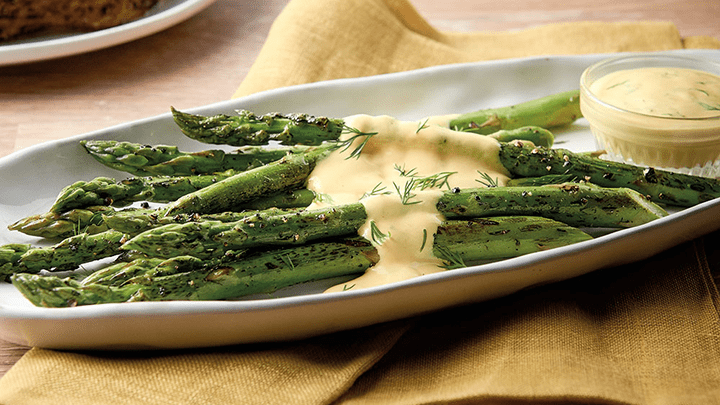Asparagus with Dill Mustard Creme