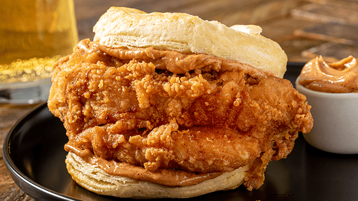 Sweet and Bold BBQ Buttermilk Fried Chicken Biscuit