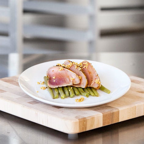 Albacore Tuna with Pickled Beans and Sweet Mustard