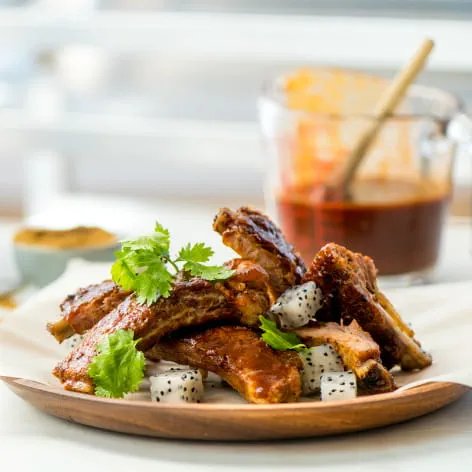 BBQ Ribs with Pickled Dragon Fruit | McCormick For Chefs®