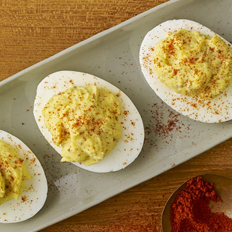 Deviled Eggs with Smoked Creole Mustard