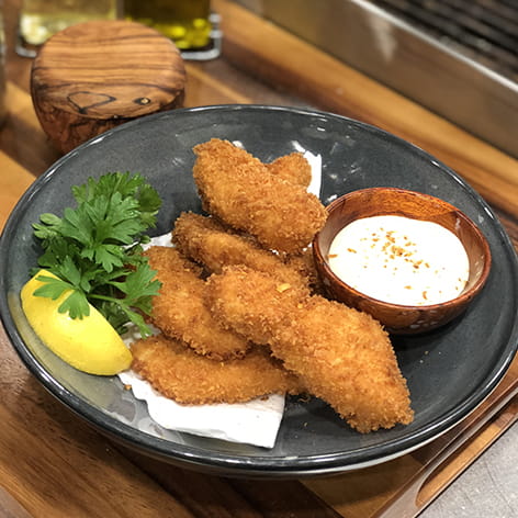 Fried Rockfish Bites with Seafood Aioli